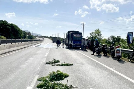 Hiện trường vụ tai nạn.