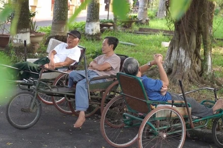 Các bác thương binh, bệnh binh đang điều trị tại Trung tâm Điều dưỡng thương binh Duy Tiên, tỉnh Hà Nam. (Ảnh: Trung tâm Điều dưỡng thương binh Duy Tiên cung cấp)