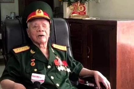 Đại tá Lê Hãn, nguyên đại đội trưởng pháo binh tham gia chiến dịch Điện Biên Phủ lịch sử.