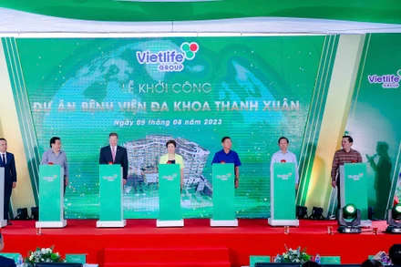 Ấn nút khởi công Dự án Bệnh viện đa khoa Thanh Xuân.