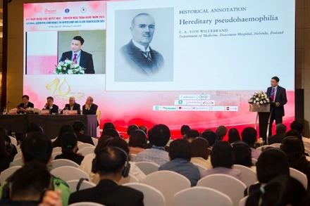 Quang cảnh Hội nghị khoa học Huyết học-Truyền máu toàn quốc năm 2024.