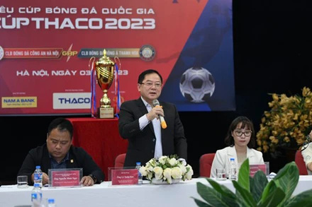 Ban tổ chức cung cấp thông tin tại họp báo.