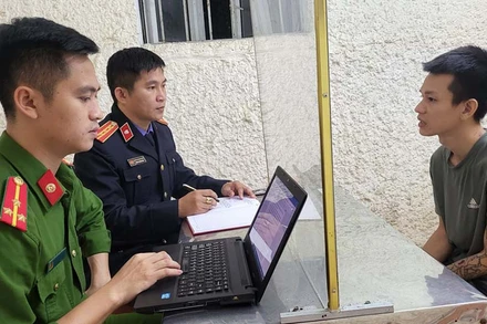 Bị can Trần Trọng Gia Bảo tại cơ quan điều tra.