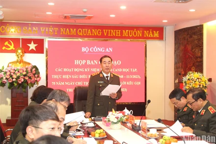 Thứ trưởng Công an, Thượng tướng Trần Quốc Tỏ phát biểu tại Hội nghị.