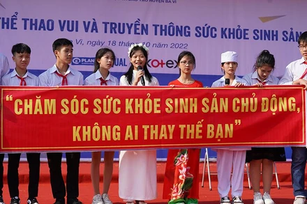 Các hoạt động trong sự kiện “Ngày hội thể thao vui và truyền thông bình đẳng giới, sức khỏe sinh sản”.
