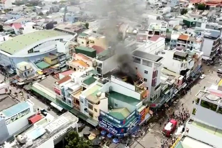 Hiện trường vụ cháy.