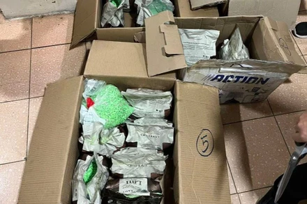 Gần 60kg ma túy các loại do Hải quan Hà Nội thu giữ trong một vụ án xảy ra tháng 1/2023.