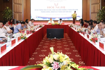 Các đại biểu cụm 7 tỉnh miền núi biên giới phía bắc tham gia hội nghị sơ kết 6 tháng đầu năm 2022.