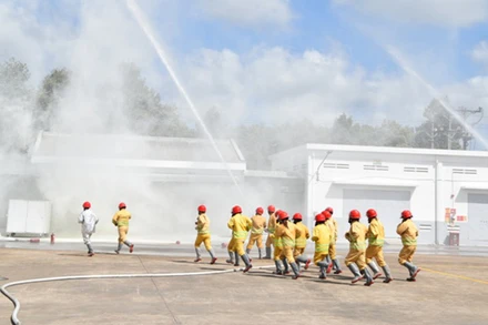 Sau sự cố, lực lượng tại chỗ tiến hành xử lý. 