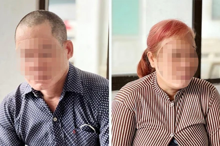 Hai bị can Trương Văn Ất và Trần Thị Dọn.