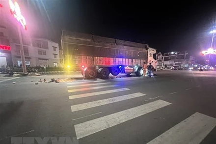 Hiện trường vụ tai nạn. 