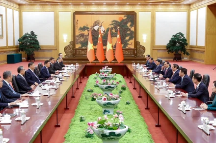 Thủ tướng Phạm Minh Chính hội kiến Tổng Bí thư, Chủ tịch Trung Quốc Tập Cận Bình. 