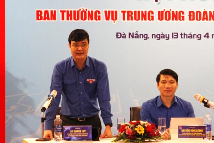 Bí thư Thứ nhất Trung ương Đoàn Bùi Quang Huy phát biểu khai mạc 