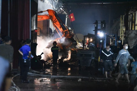 Hiện trường vụ cháy.