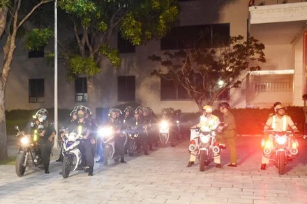 Công an Thanh Hóa ra quân tuần tra vũ trang, phòng ngừa tội phạm.