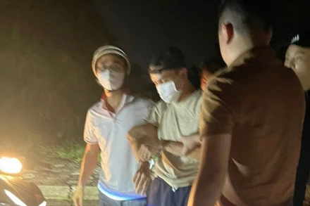 Đối tượng Nguyễn Đức Trung bị bắt giữ.