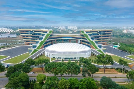 Trung tâm Đổi mới sáng tạo quốc gia (NIC) được xây dựng tại Khu Công nghệ cao Hòa Lạc, huyện Thạch Thất, Hà Nội. (Ảnh NIC)