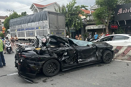 Hiện trường vụ tai nạn.