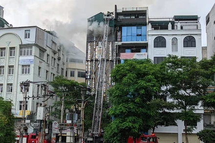 Hiện trường vụ cháy.