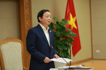 Phó Thủ tướng Trần Hồng Hà phát biểu tại cuộc họp. (Ảnh: VGP)