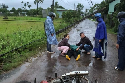 Hiện trường vụ tai nạn. 