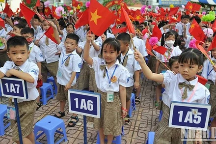 Học sinh tiểu học Hà Nội. (Ảnh: ĐĂNG KHOA)