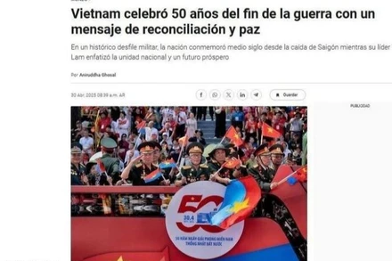 Ảnh chụp màn hình bài viết. (Ảnh: Diệu Hương/TTXVN)