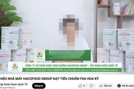 Một bác sĩ từng công tác tại Viện Dinh dưỡng quốc gia tham gia quảng cáo cho hãng sữa đang bị điều tra làm giả. (Ảnh: chụp màn hình)
