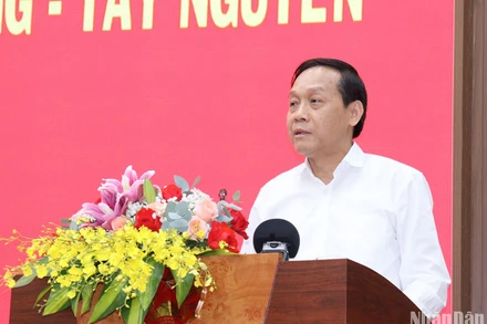 Phó Trưởng Ban Nội chính Trung ương Nguyễn Thanh Hải phát biểu tại Hội nghị.