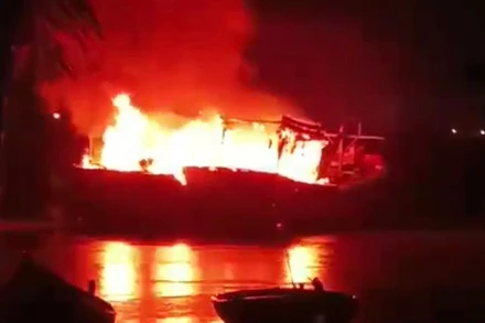 Hiện trường vụ cháy.