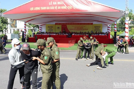 Diễn tập thực binh tình huống tổ chức đánh nhau gây thương tích, gây mất an ninh trật tự có sự tham gia của lực lượng bảo vệ an ninh, trật tự ở cơ sở. 