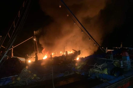 Hiện trường vụ cháy.