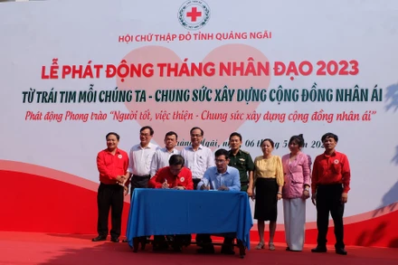 Ủy ban Mặt trận Tổ quốc Việt Nam tỉnh và Hội Chữ thập đỏ tỉnh ký kết Chương trình phối hợp về tổ chức hoạt động nhân đạo, từ thiện, an sinh xã hội giai đoạn 2023-2027.