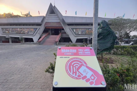 Bảng gắn chip NFC được lắp đặt tại Bảo tàng Khởi nghĩa Ba Tơ.