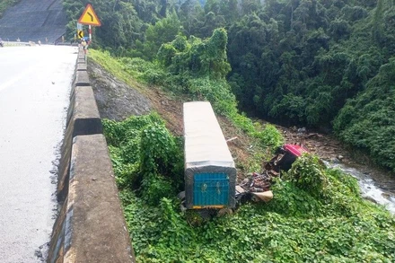 Hiện trường vụ tai nạn, ảnh Công an cung cấp