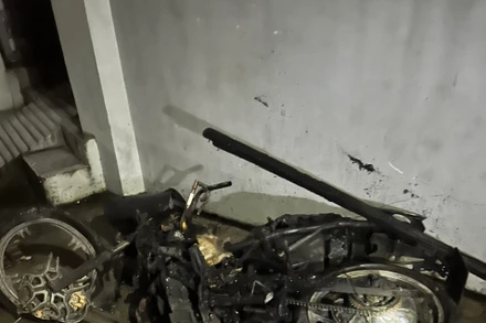 Hiện trường vụ cháy nhà sáng nay tại Đà Nẵng. (Ảnh: Công an cung cấp)