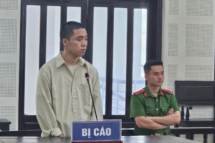 Huỳnh Công Toàn tại phiên tòa. (Ảnh: AD)