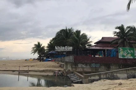 Cửa xã Mỹ An, quận Ngũ Hành Sơn, thành phố Đà Nẵng. (Ảnh ANH ĐÀO)