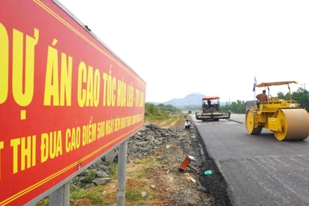 Nút giao Túy Loan nối giữa cao tốc Đà Nẵng-Quảng Ngãi và cao tốc Túy Loan-Hòa Liên và cắt qua quốc lộ 14B. (Ảnh: KH)