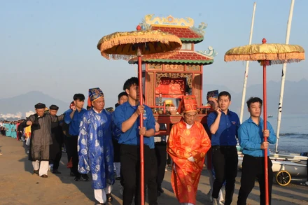 Lễ hội cầu Ngư truyền thống Đà Nẵng - Di sản văn hoá phi vật thể quốc gia. (Ảnh: ANH ĐÀO)