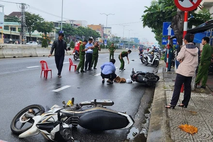 Hiện trường nơi xảy ra vụ cướp.