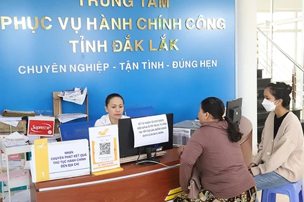 Trung tâm phục vụ hành chính công tỉnh Đắk Lắk.