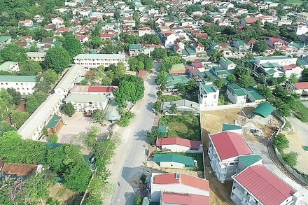 Một góc thị trấn Tân Lạc, huyện Quỳ Châu (Nghệ An).