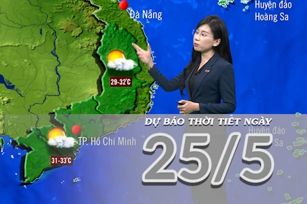 [Video] Dự báo thời tiết ngày 25/5/2025: Mưa giảm dần ở khu vực Bắc Bộ 