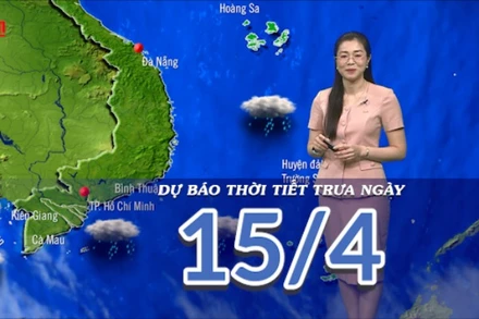 [Video] Dự báo thời tiết trưa ngày 15/4/2025: Tây Nguyên và Nam Bộ có mưa rào rải rác
