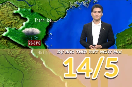 [Video] Dự báo thời tiết đêm nay và ngày mai 14/5/2025: Không khí lạnh suy yếu 