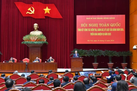 Tổng Bí thư Tô Lâm chủ trì Hội nghị toàn quốc tổng kết công tác kiểm tra, giám sát, kỷ luật của Đảng năm 2024 và triển khai nhiệm vụ năm 2025.