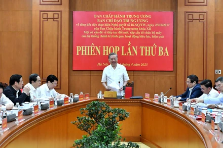 Tổng Bí thư Tô Lâm chủ trì Phiên họp lần thứ ba về tổng kết việc thực hiện Nghị quyết số 18-NQ/TW.