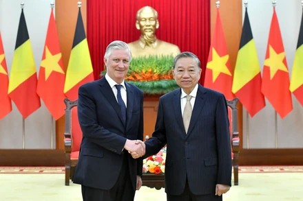 Tổng Bí thư Tô Lâm tiếp Nhà Vua Vương quốc Bỉ Philippe.