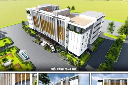 Dự án Khu trung tâm hành chính mới huyện Con Cuông, gồm: Huyện ủy, Hội đồng nhân dân, Ủy ban nhân dân và các đoàn thể được xây dựng với quy mô hơn 3ha, có tổng mức đầu tư 110 tỷ đồng dự kiến được triển khai trong thời gian tới nhưng nay đã tạm dừng. (Ảnh BÁ HẬU)